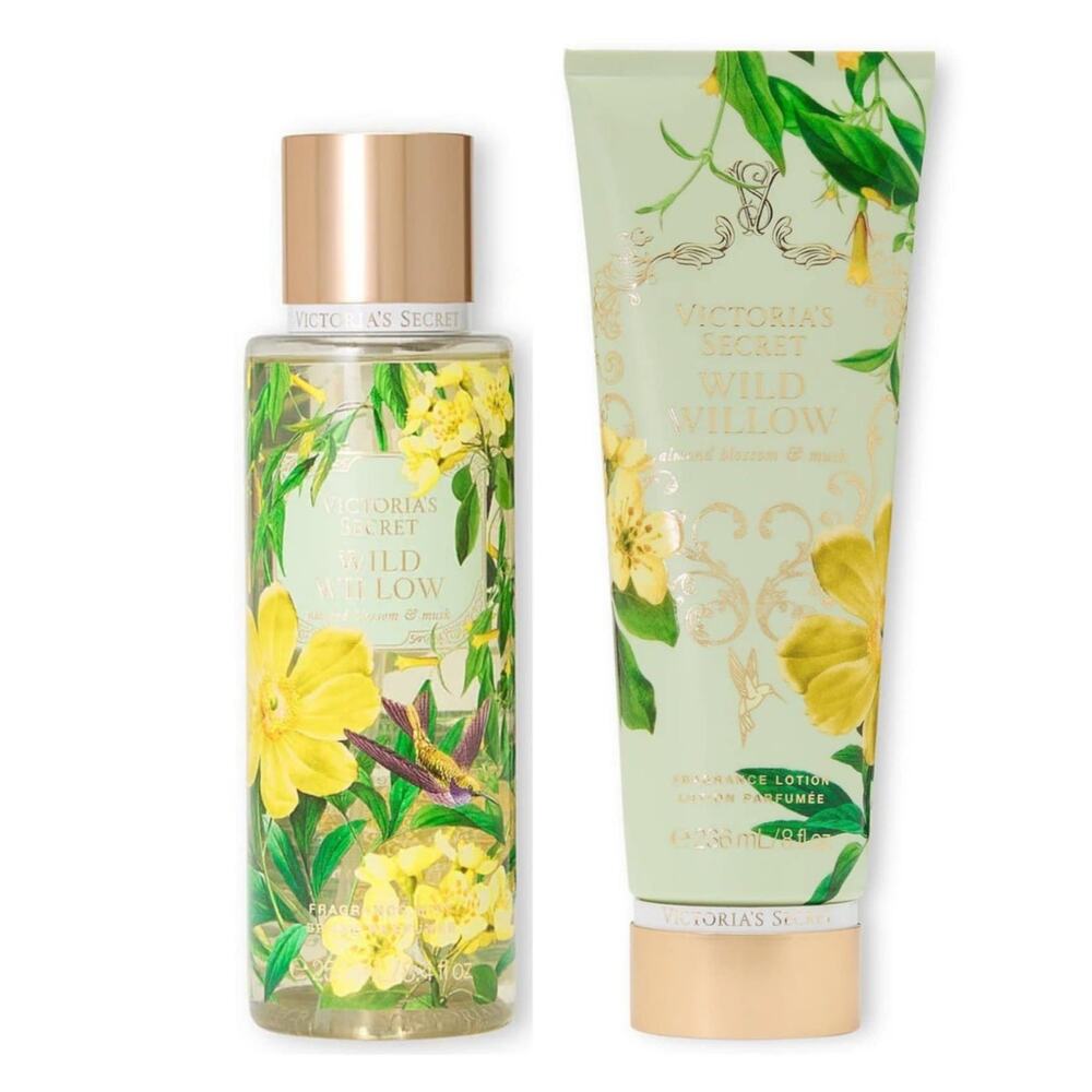 VS Victoria's Secret Wild Willow Fragrance Body Lotion and Mist Set NEW